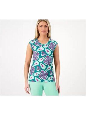Gymwrap Everyday Tank Top Size Small High Low Hem Torn Harbor Purple Green NEW